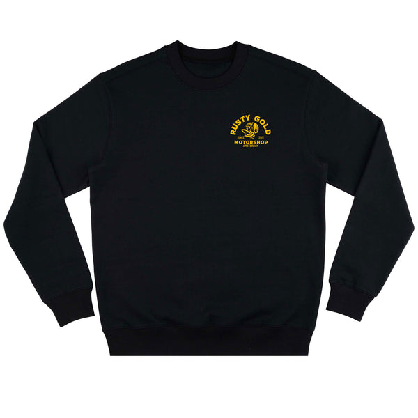 Rusty Gold Magpie Sweater Black Yellow Rusty Gold Motorshop